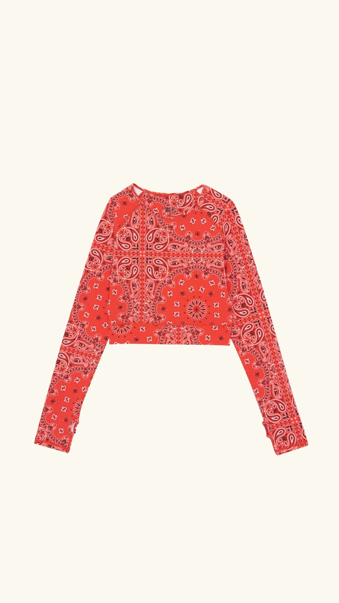 Yoga long sleeve top red sold by Arizona Love