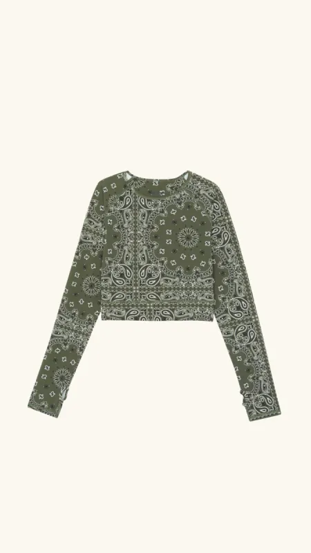 Yoga long sleeve top kaki sold by Arizona Love