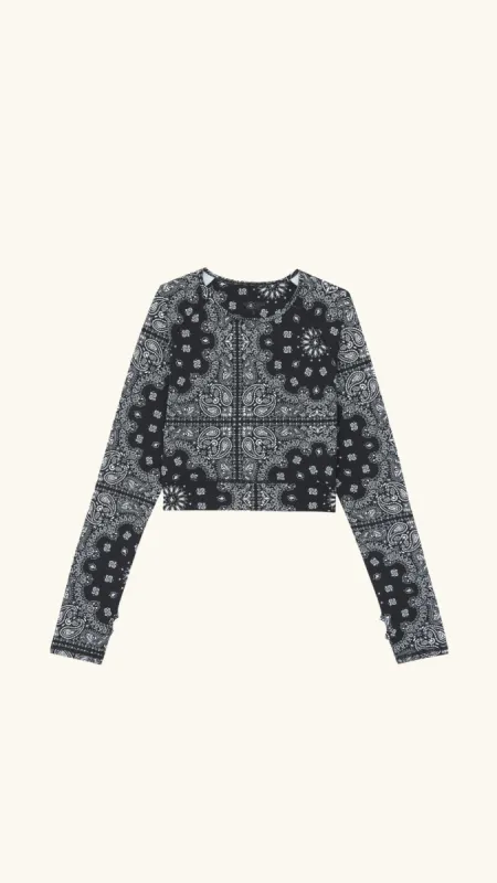 Yoga long sleeve top bandana sold by Arizona Love