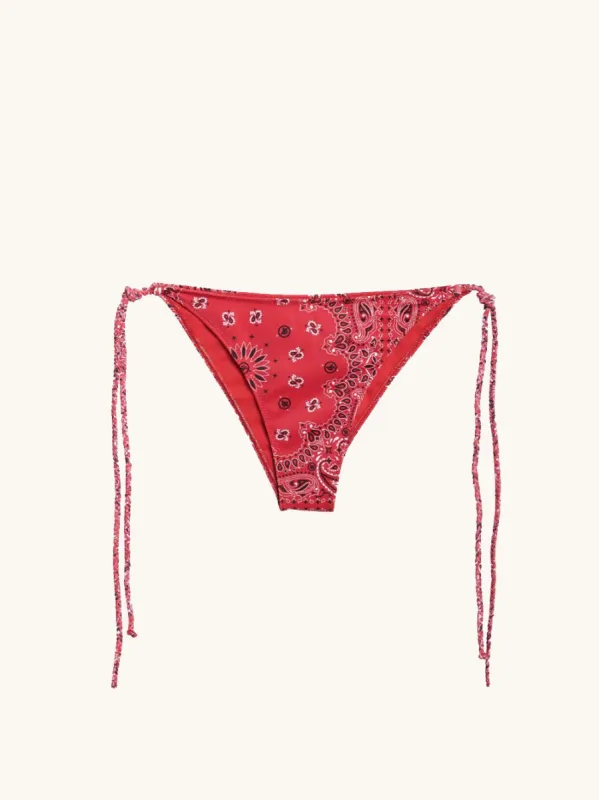 Positano bikini bottom red sold by Arizona Love