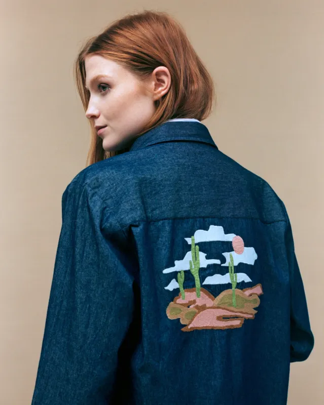 Gio denim shirt sold by Arizona Love