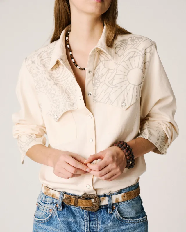 Bandana cream shirt sold by Arizona Love