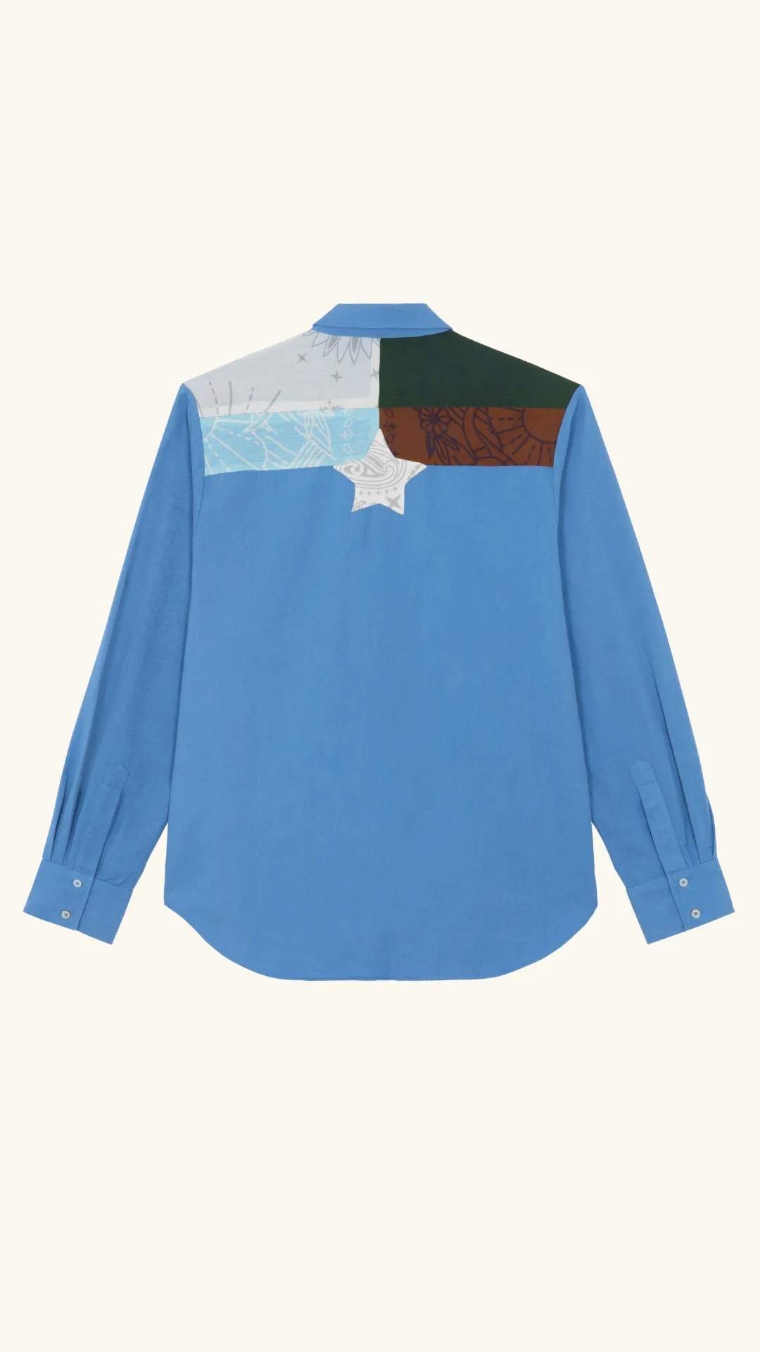 Patchwork denim shirt sold by Arizona Love product image thumbnail 5