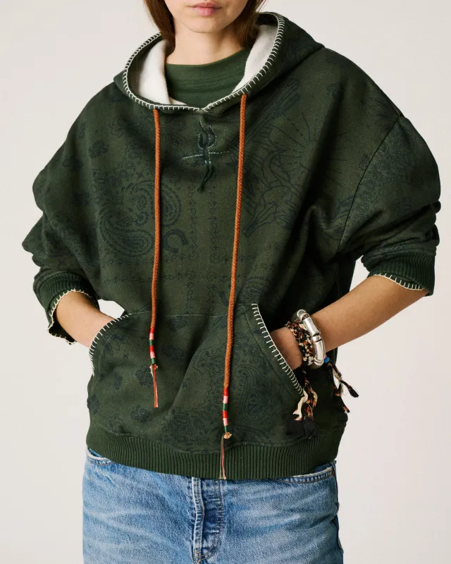 Green hoodie sold by Arizona Love