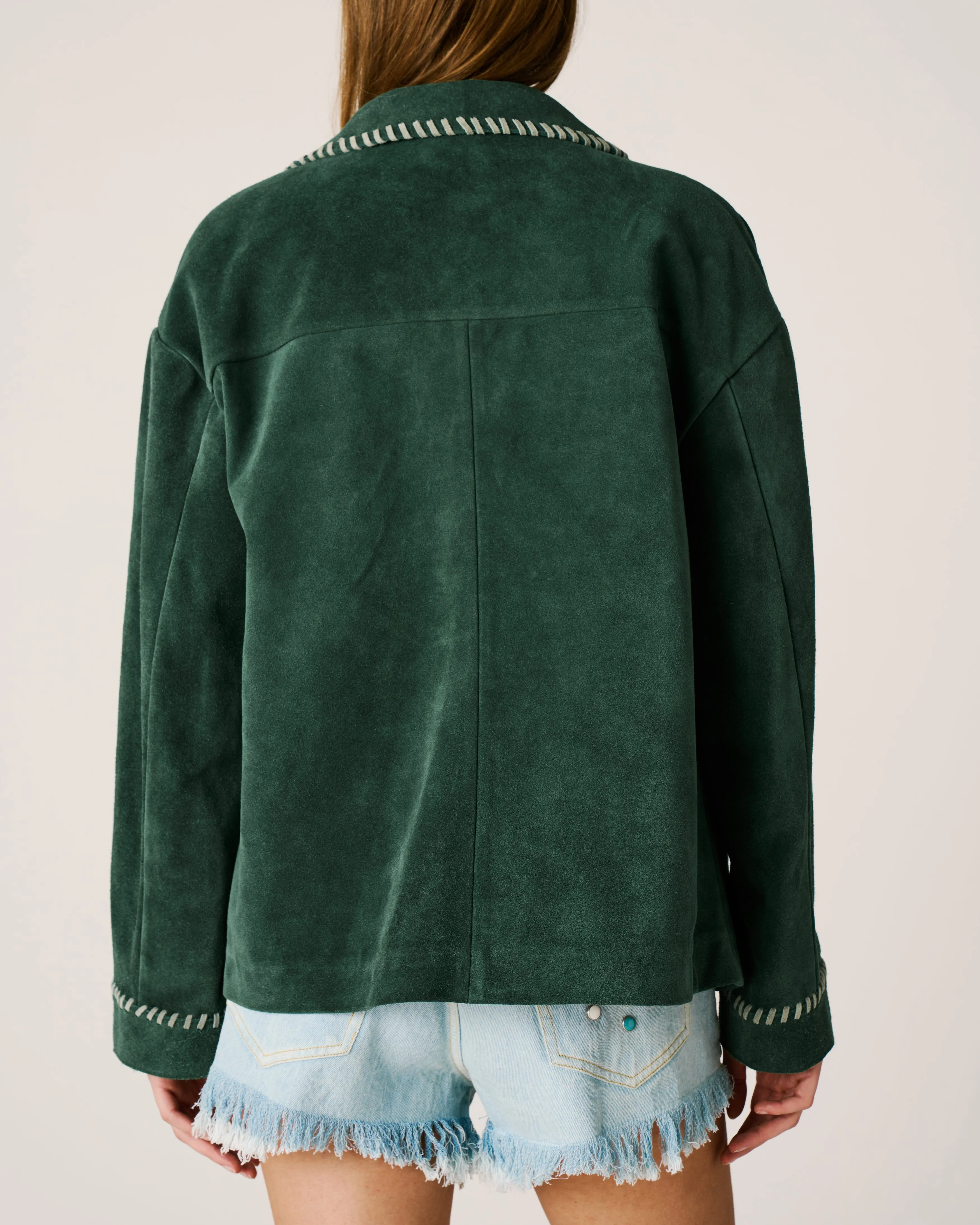 Suede green jacket sold by Arizona Love product image thumbnail 2