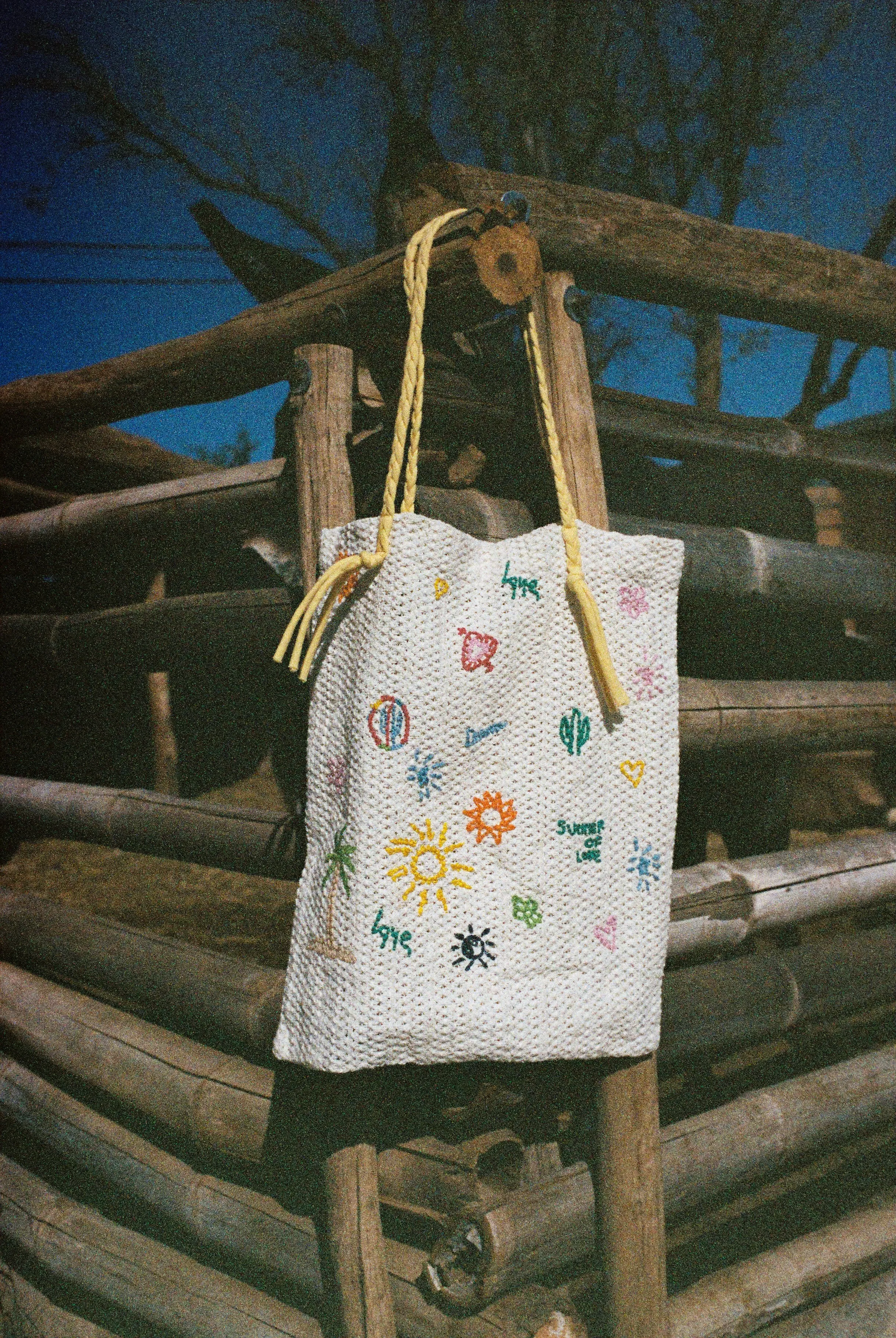 Crochet embroidered tote bag sold by Arizona Love product image thumbnail 2