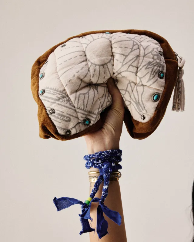 Cream bandana pouch sold by Arizona Love