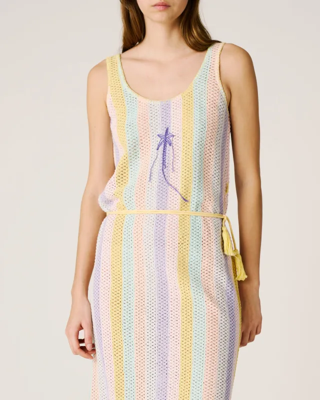 Pastel crochet dress sold by Arizona Love