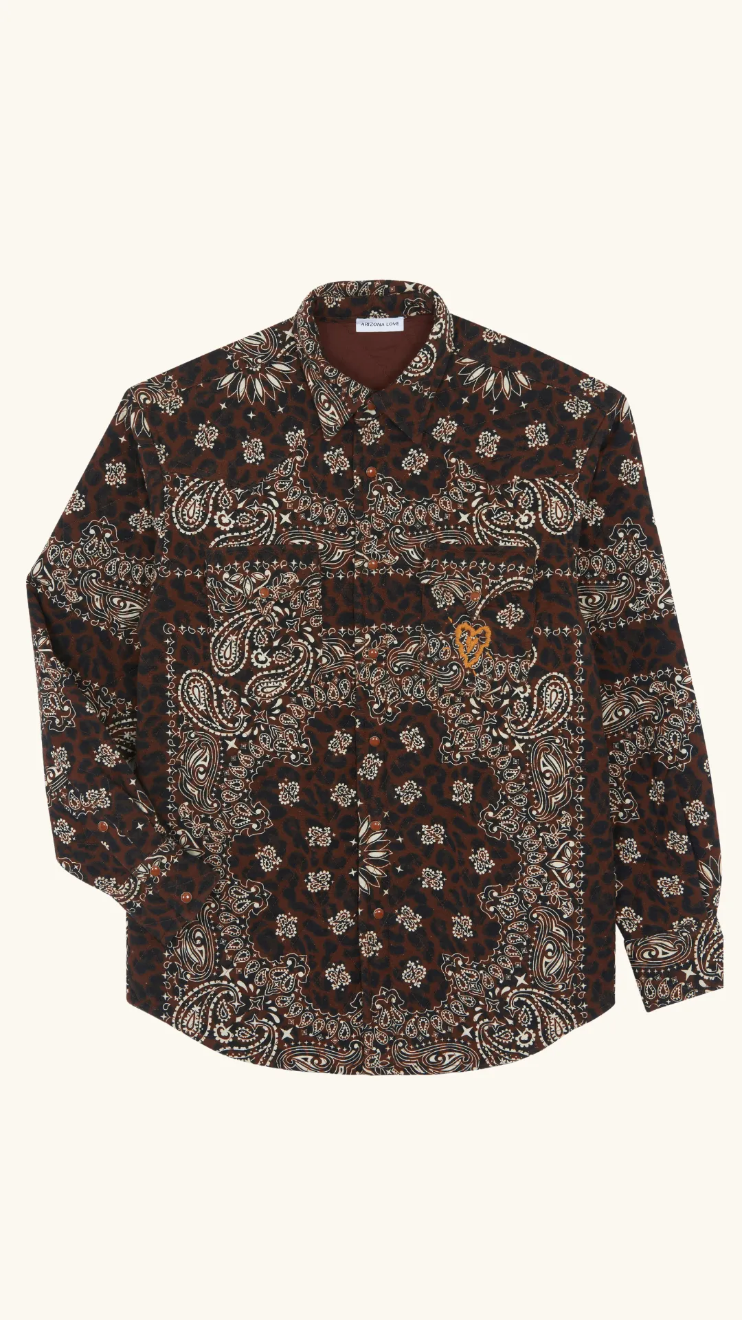 Quilt Shirt Jacket Leopard (WH) sold by Arizona Love product image thumbnail 4