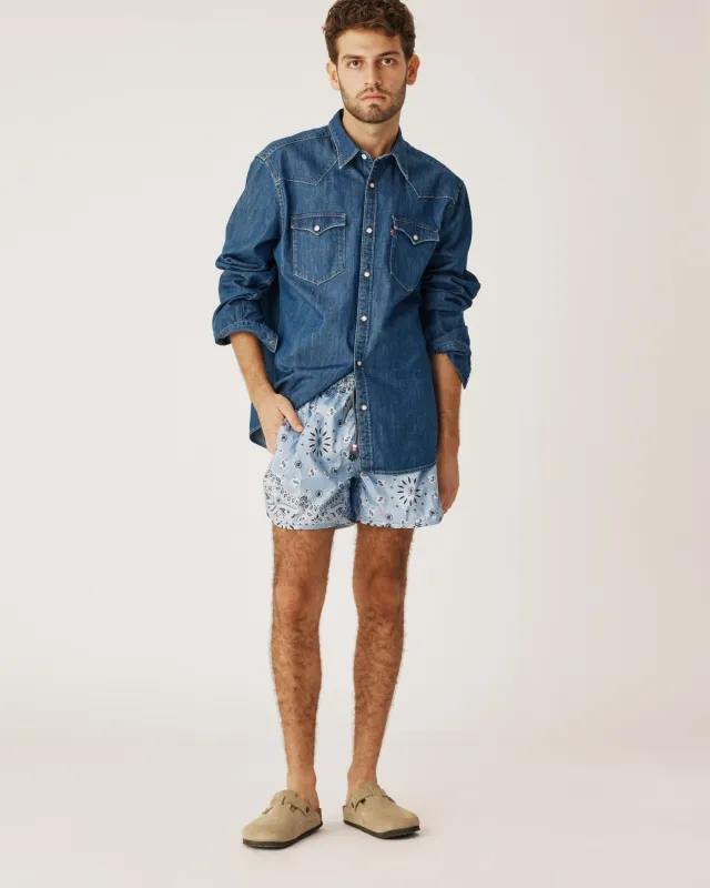 Men swimwear blue sold by Arizona Love