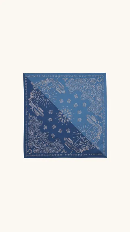 Silk scarf denim navy sold by Arizona Love