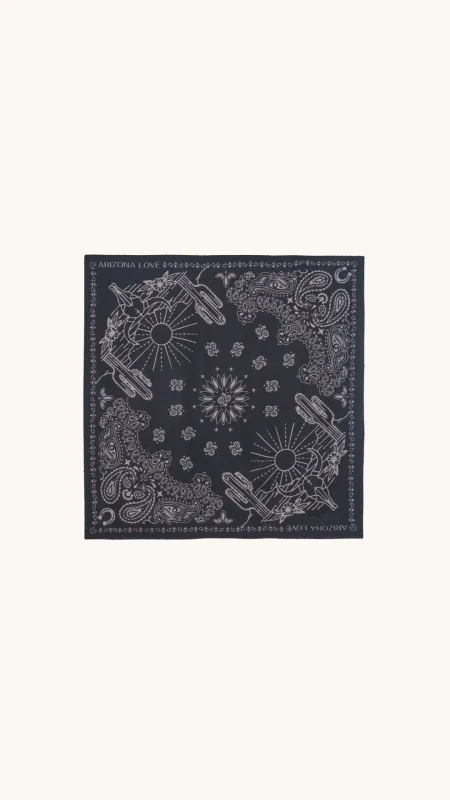 Silk scarf bandana black beads sold by Arizona Love