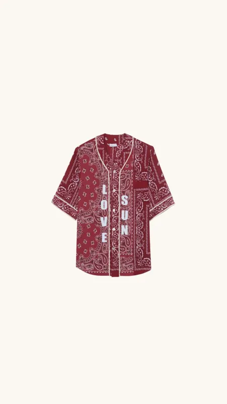 Bandana burgundy shirt made by Arizona Love