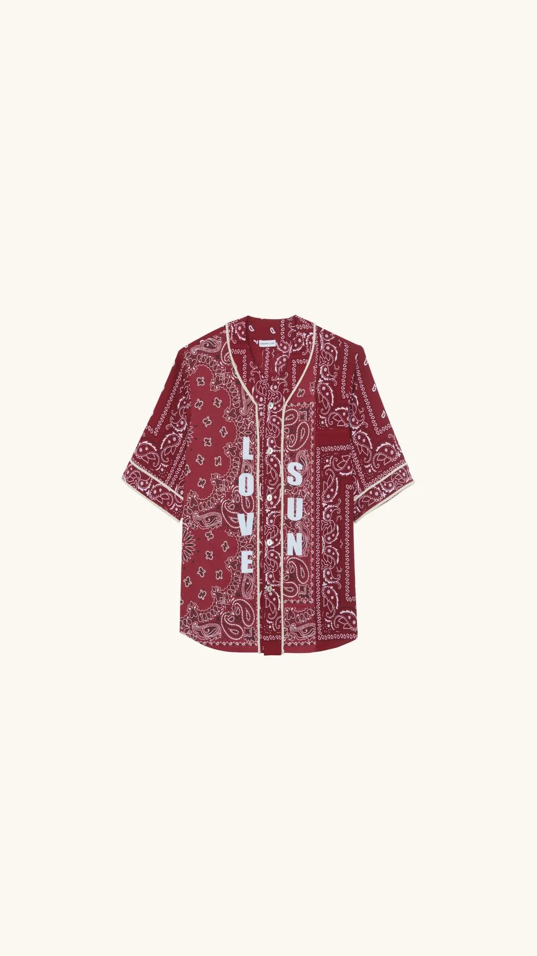Bandana burgundy shirt sold by Arizona Love