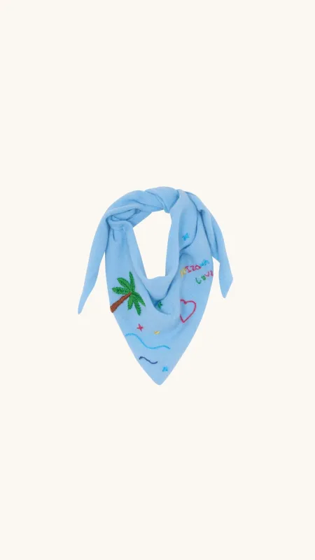 Palm light blue scarf sold by Arizona Love