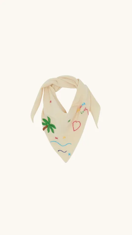 Palm cream scarf sold by Arizona Love