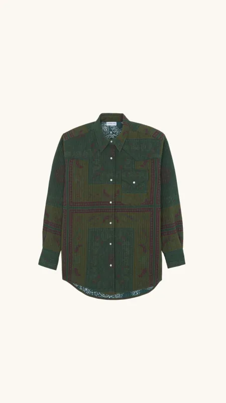 Boho green shirt sold by Arizona Love