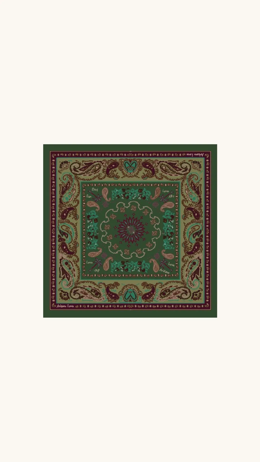 Boho green scarf sold by Arizona Love product image thumbnail 2