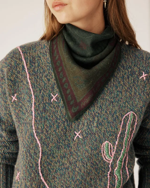 Boho green scarf sold by Arizona Love