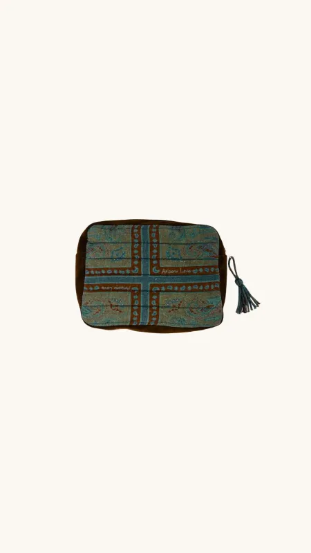Boho green pouch made by Arizona Love