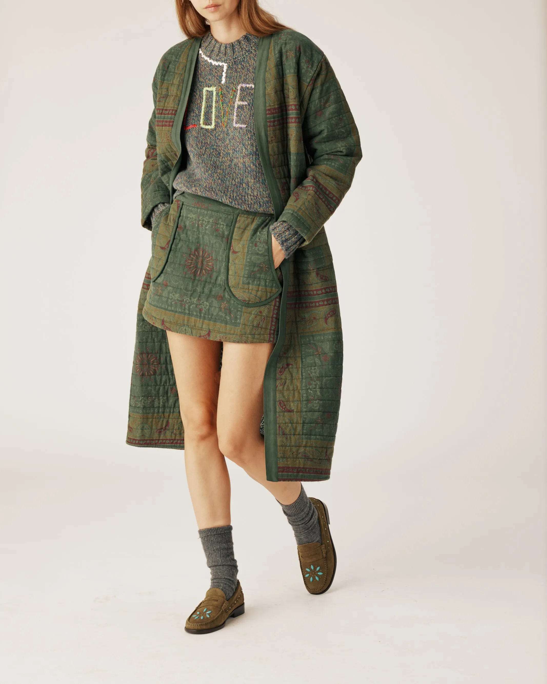 Boho Green Coat sold by Arizona Love product image thumbnail 2