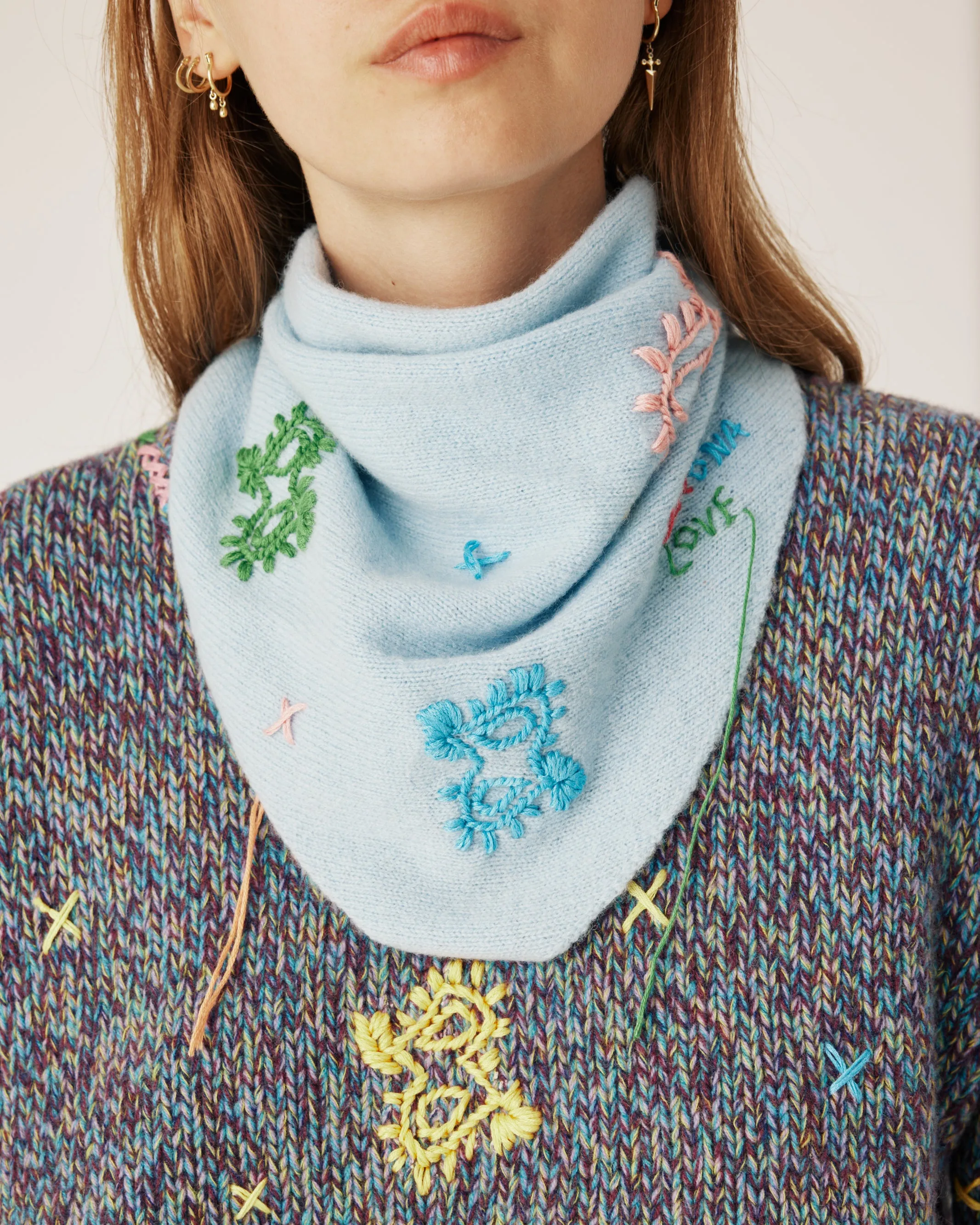 Bandana light blue scarf sold by Arizona Love