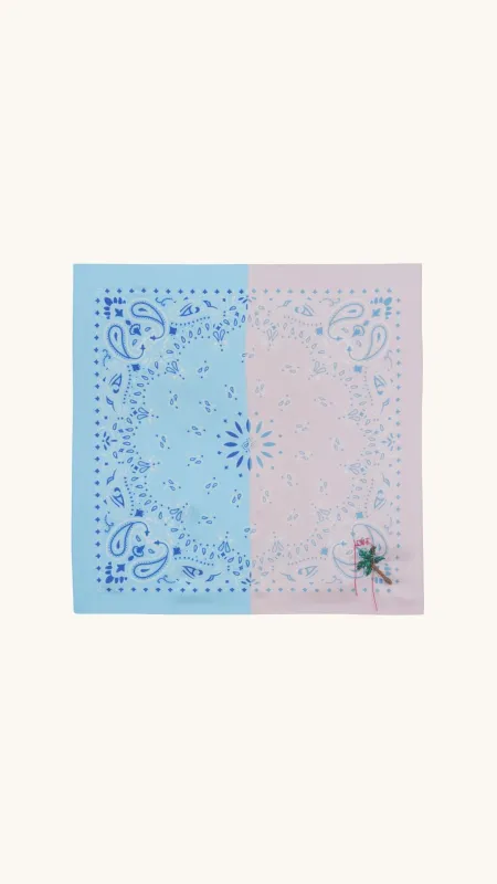 Silk scarf blue pink sold by Arizona Love