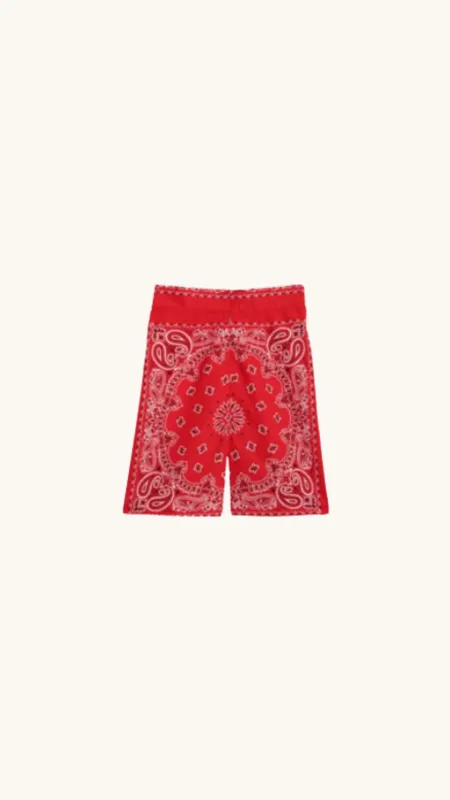Bandana Bermuda Pants Red sold by Arizona Love