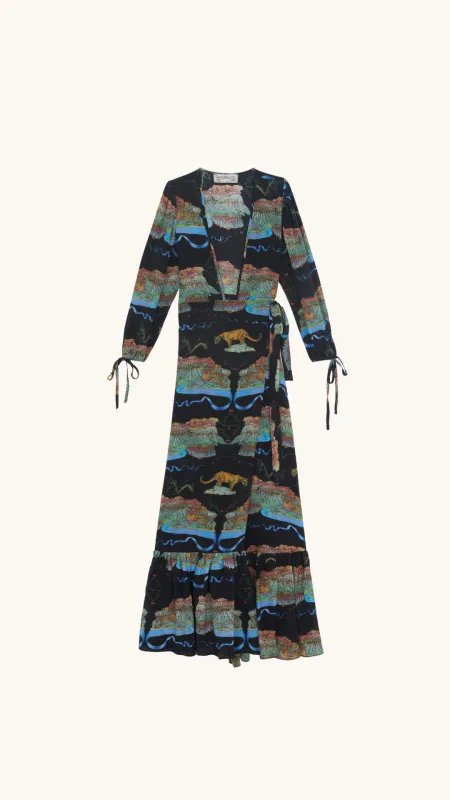 Wrap Dress 100% Silk 1 made by Arizona Love