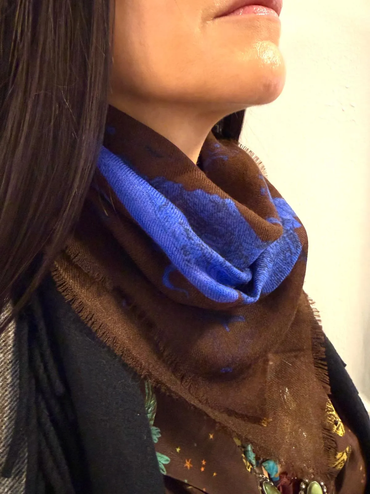 Scarf Canyon Bandana Cashmere Blue sold by Arizona Love product image thumbnail 2
