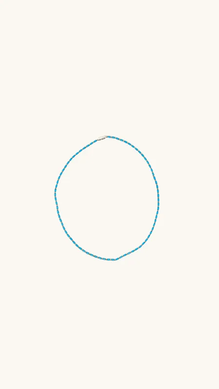 Turquoise and Sterling Silver Micro Strand Necklace sold by Arizona Love