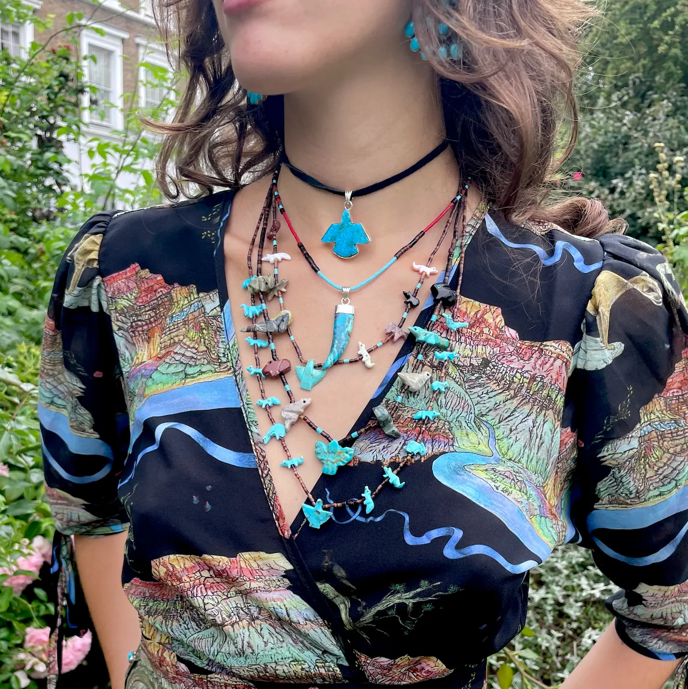 Brown Power Animal Necklace Long Multi Animals sold by Arizona Love product image thumbnail 2