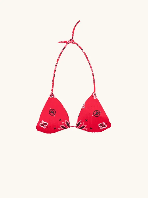 Capri red bandana top made by Arizona Love