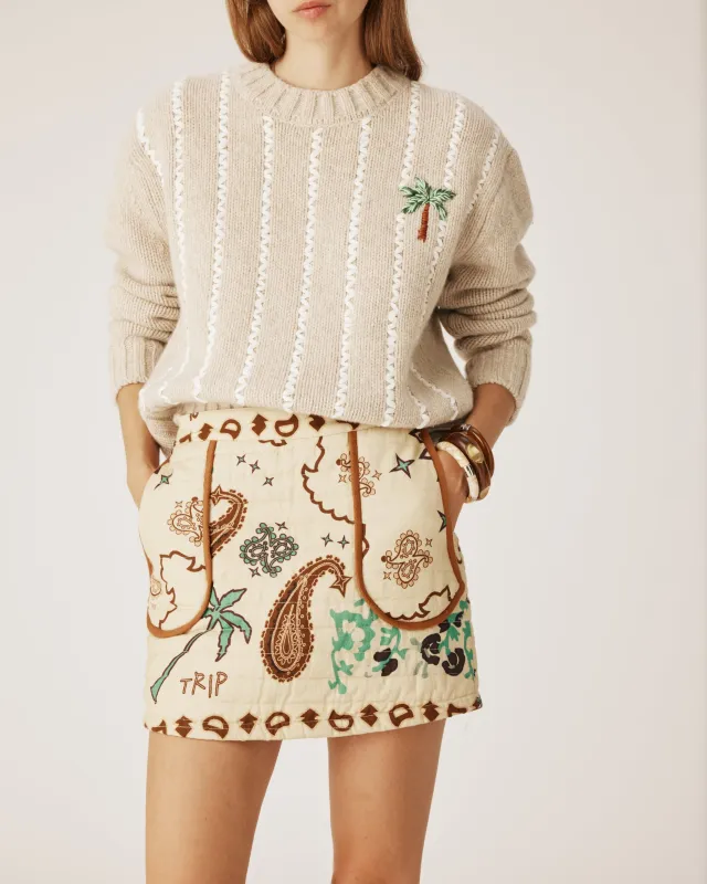Boho vanilla skirt made by Arizona Love