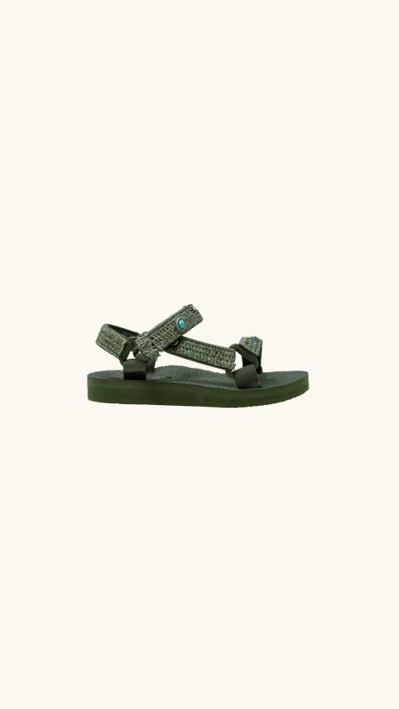 Trekky raffia kaki made by Arizona Love
