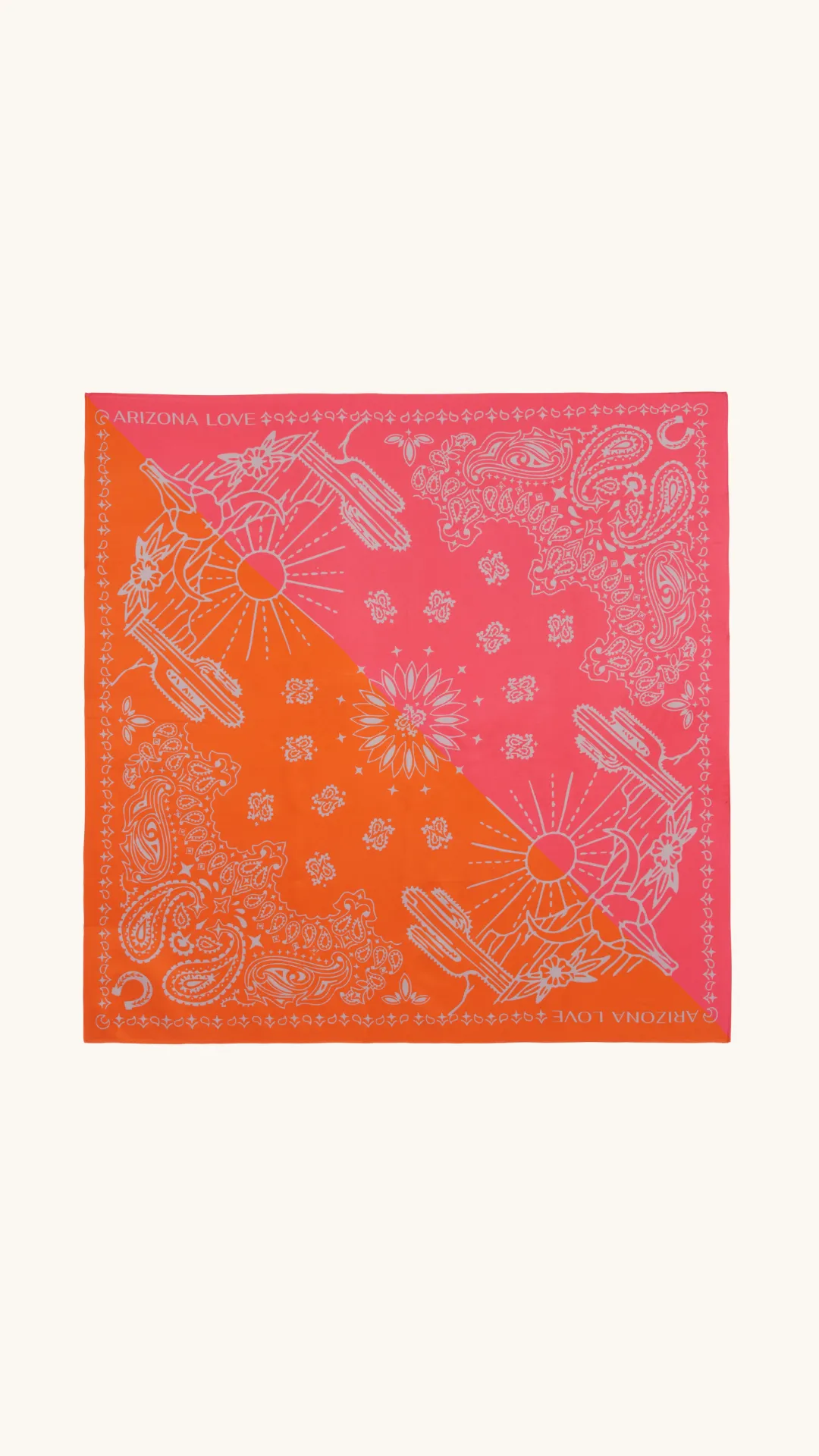 Silk scarf Fuchsia & Orange Medium sold by Arizona Love