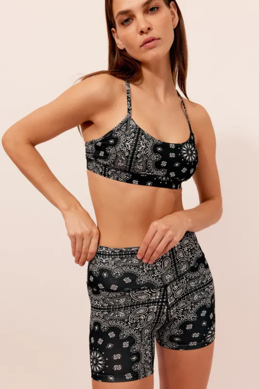 Yoga bra black bandana sold by Arizona Love