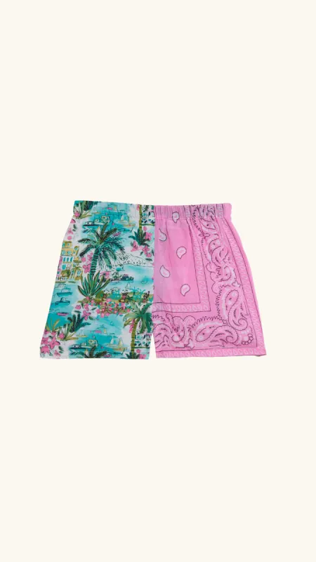 Short hawai pink bandana sold by Arizona Love