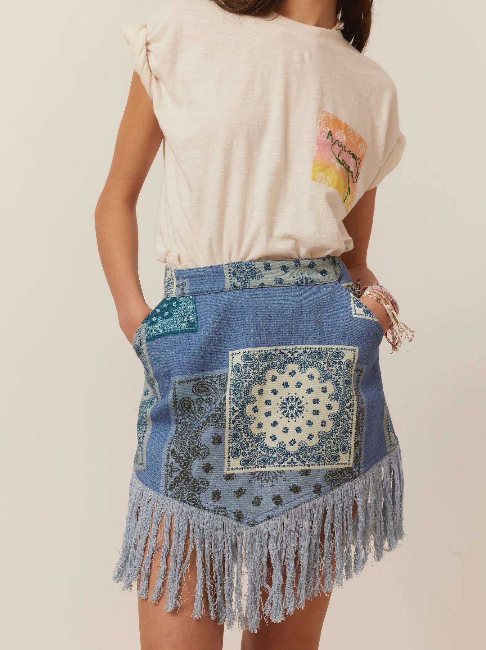 Denim skirt sold by Arizona Love