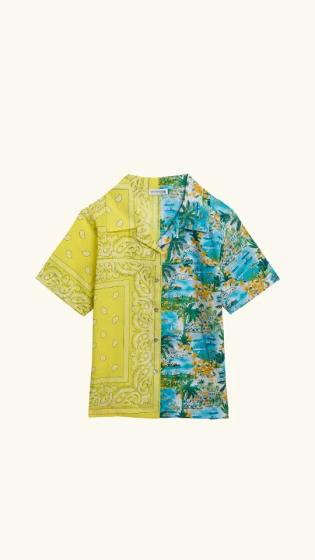 Shirt hawai yellow bandana made by Arizona Love