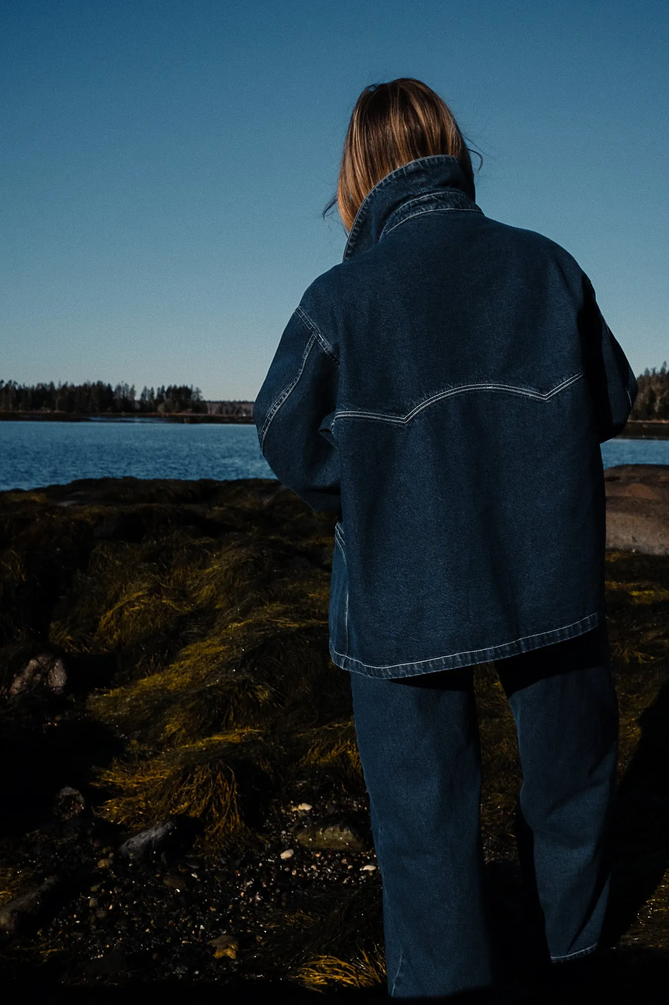 PRE-ORDER - Adult Big Jean Jacket - Tumbled Classic Indigo sold by Rudy Jude product image thumbnail 2