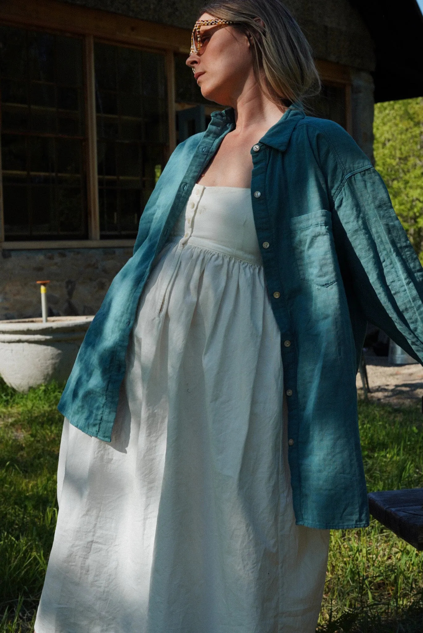 PRE-ORDER - Adult Plaid Double Gauze Morning Shirt sold by Rudy Jude product image thumbnail 4