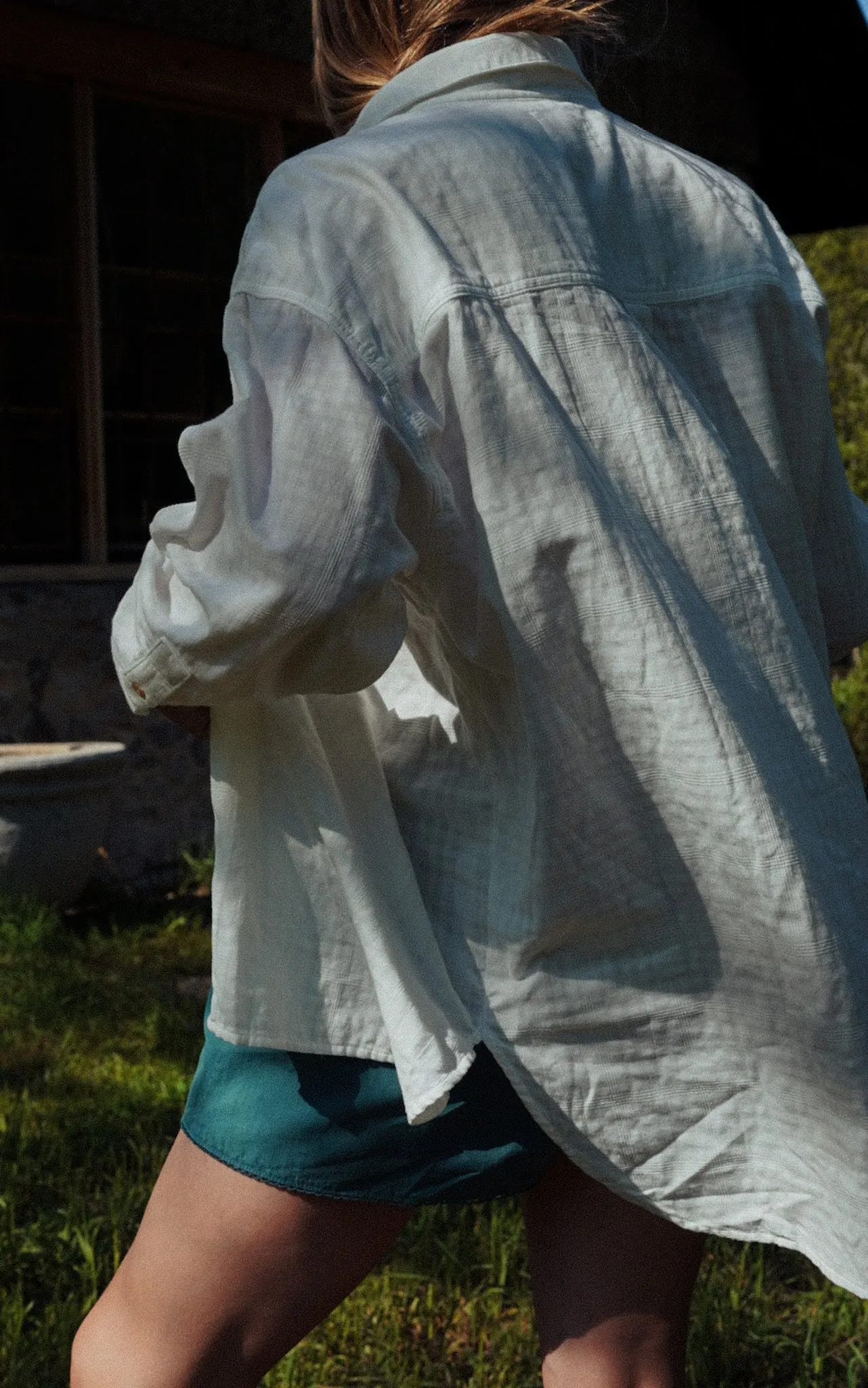 PRE-ORDER - Adult Plaid Double Gauze Morning Shirt sold by Rudy Jude product image thumbnail 2