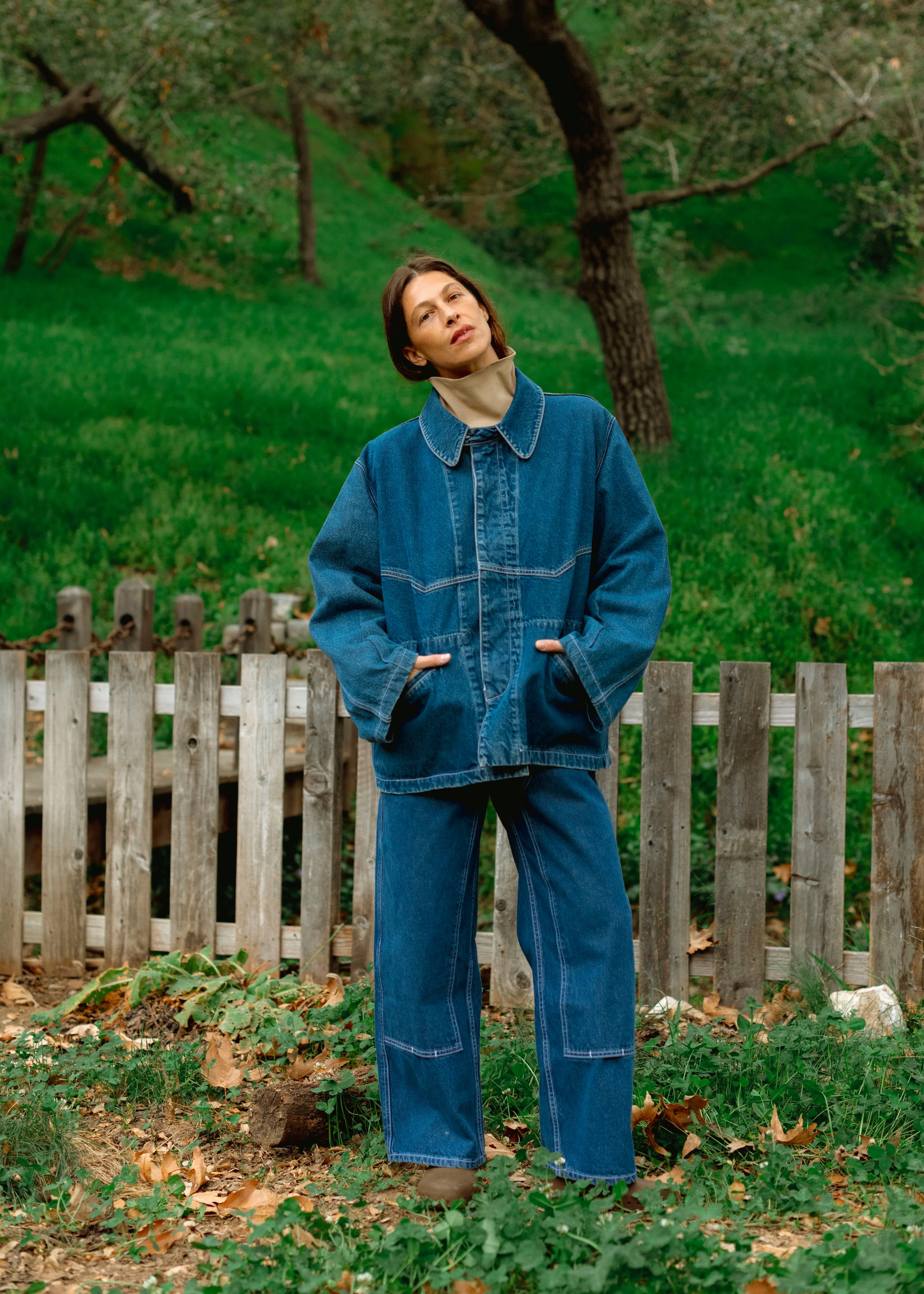 PRE-ORDER - Adult Big Jean Jacket: Tumbled Indigo sold by Rudy Jude product image thumbnail 2