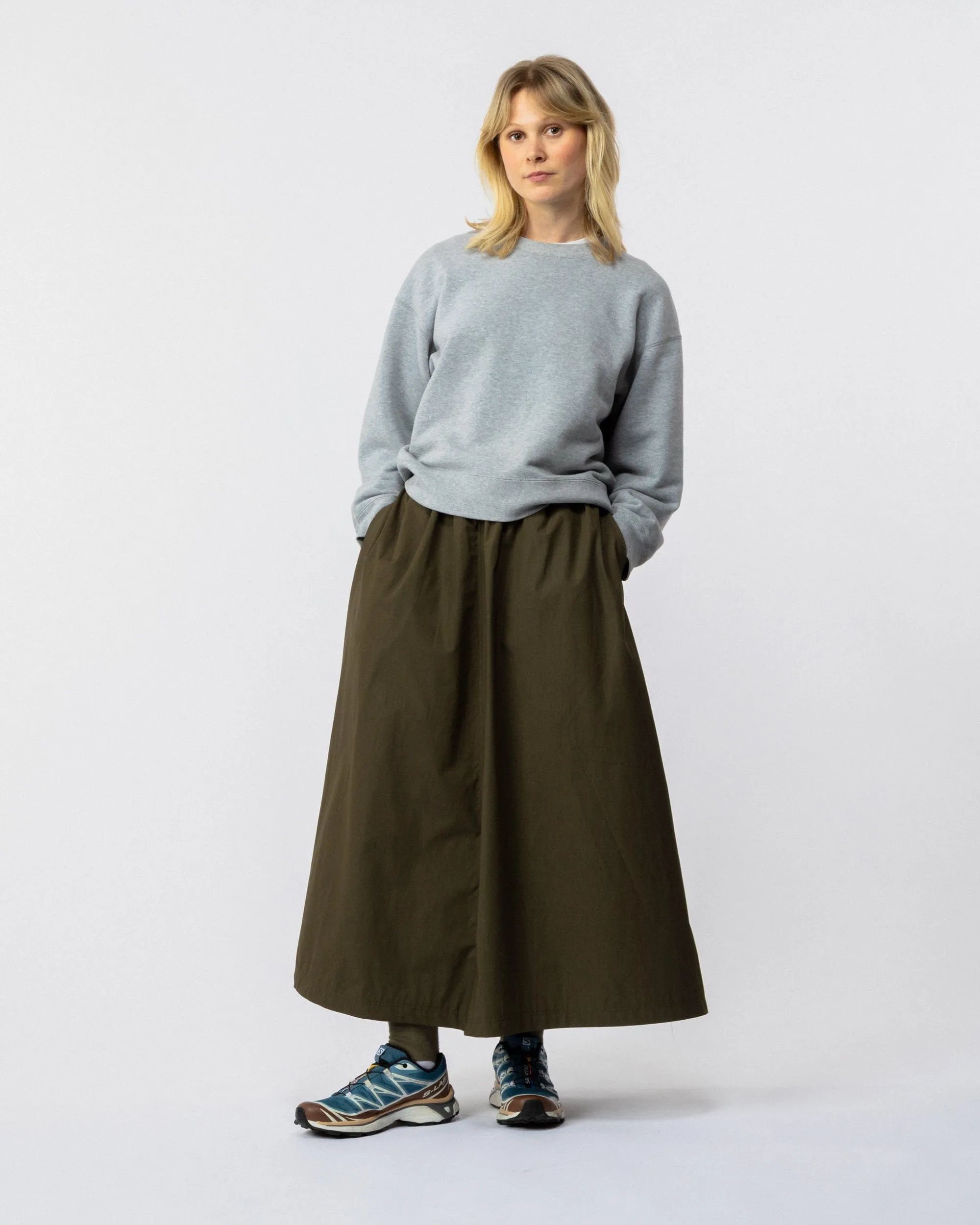 Ayla Poplin Skirt - Khaki sold by Wawwa product image thumbnail 4
