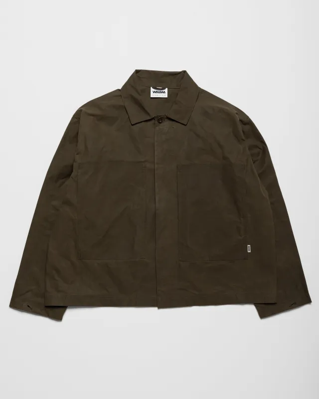 Nell Overshirt - Khaki Green sold by Wawwa