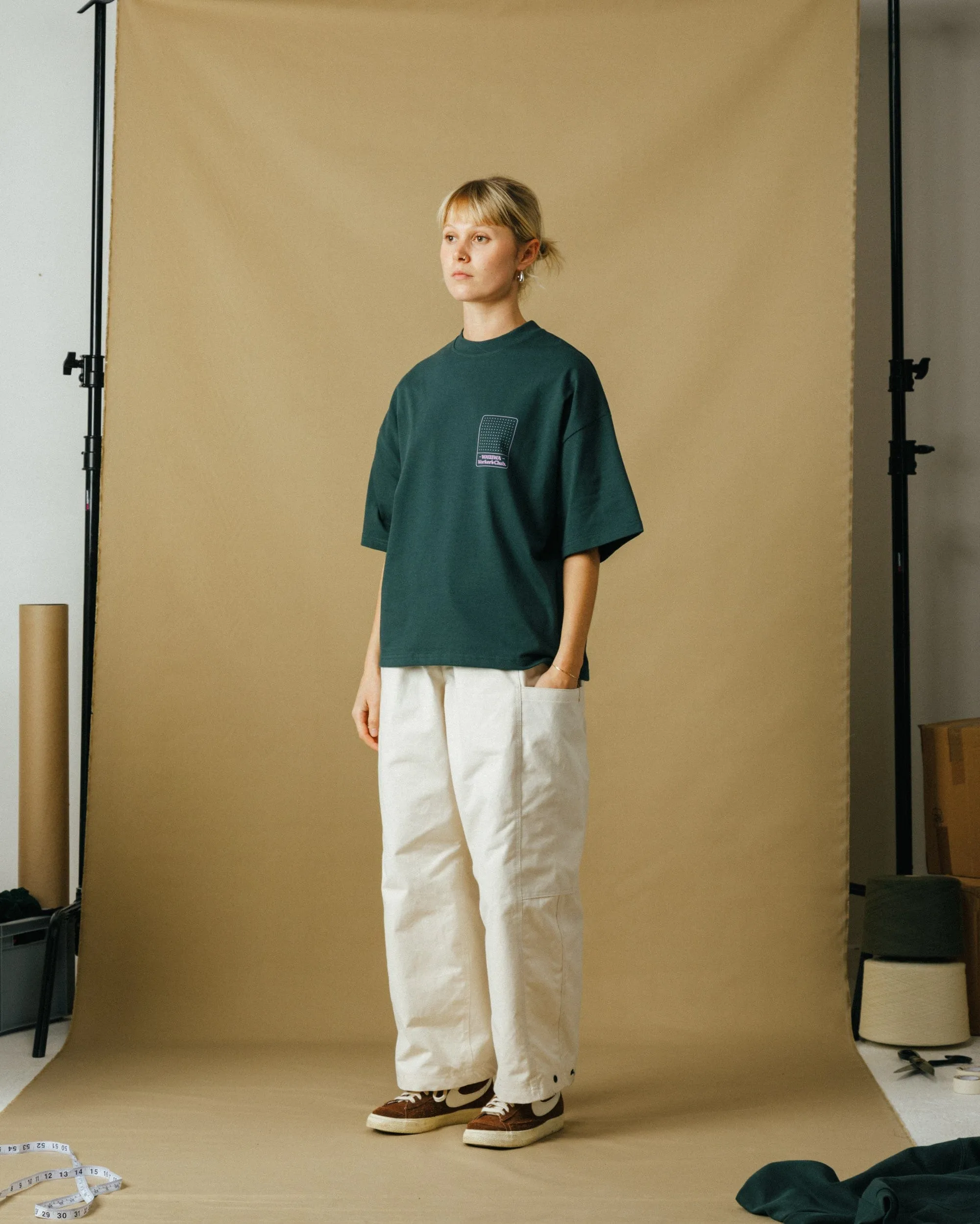 Worker's Box T-Shirt - Forest Green sold by Wawwa product image thumbnail 3