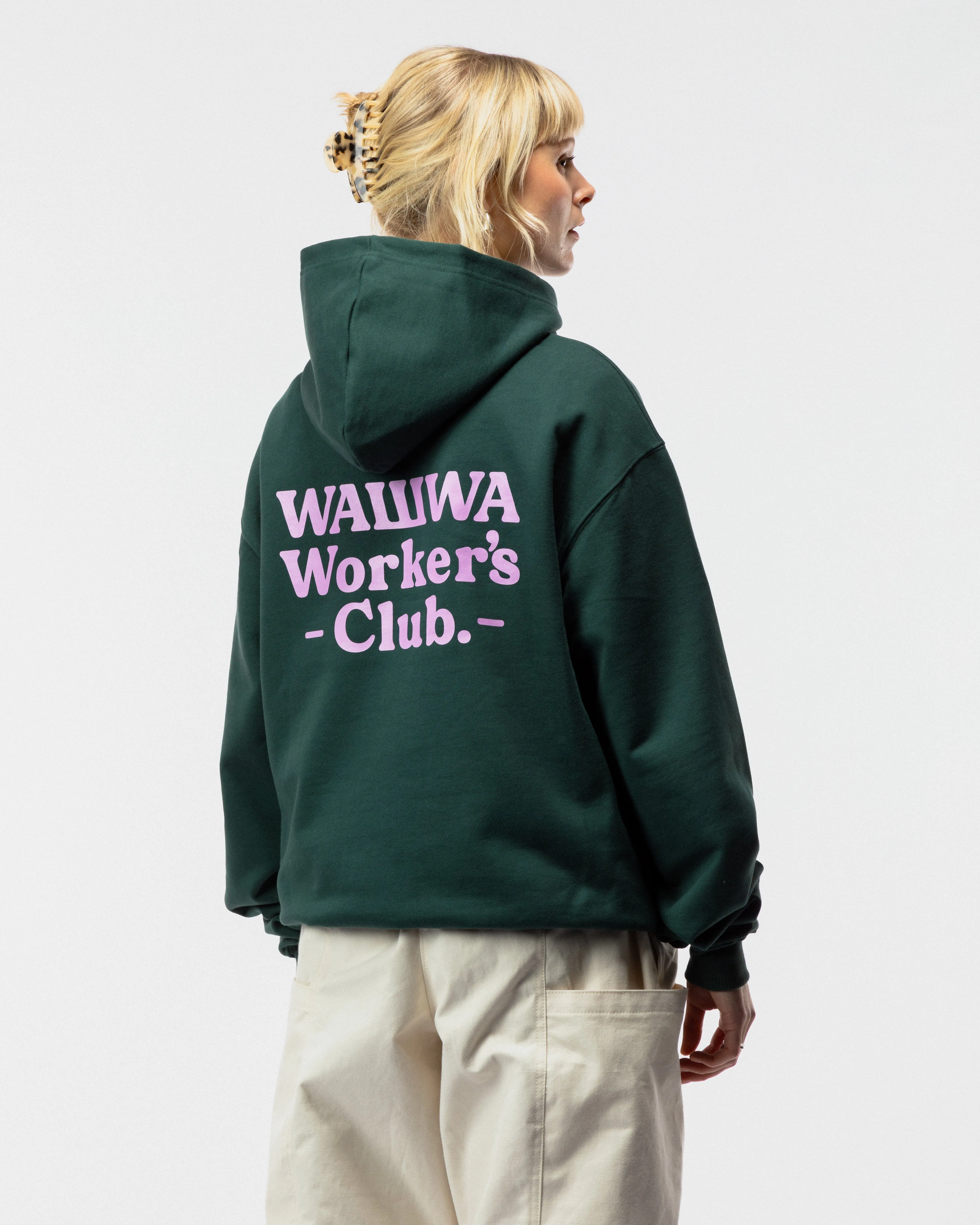 Worker's 470 Hoody - Forest Green sold by Wawwa product image thumbnail 5