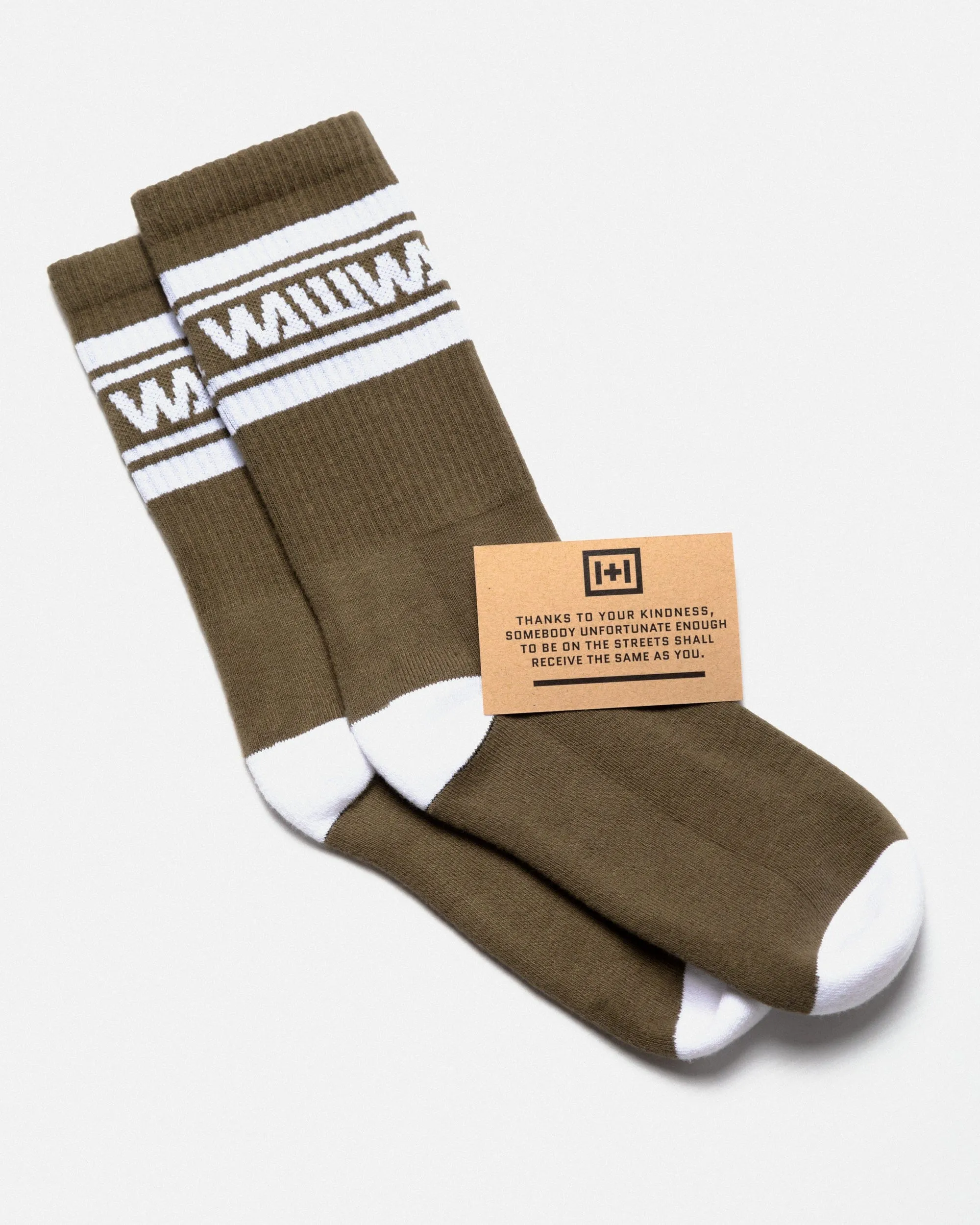 Organic Sports Sock - Khaki Green sold by Wawwa product image thumbnail 2