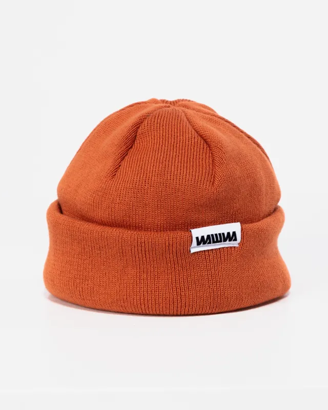 Mill Cotton Beanie - Rust Orange sold by Wawwa